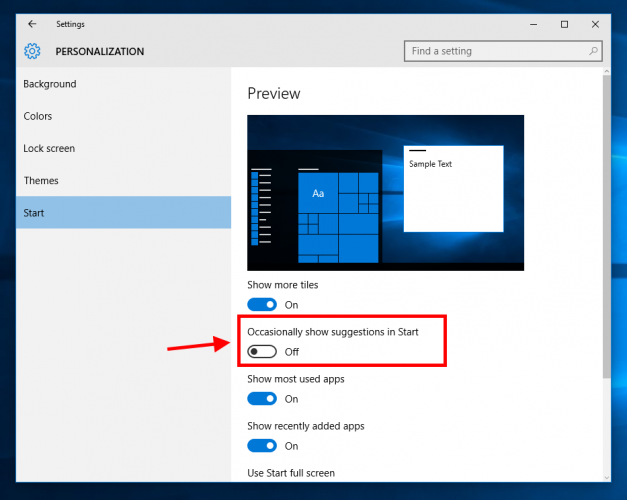 Windows-10-disable-start-menu-suggestion