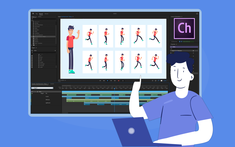 مزيد من المعلومات حول "دليل المبتدئين لتحريك الشخصيات في برنامج Adobe Character Animator"