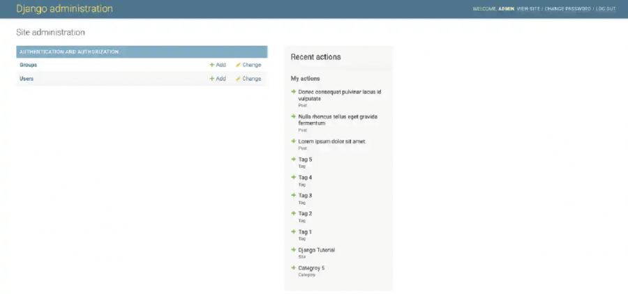django Admin