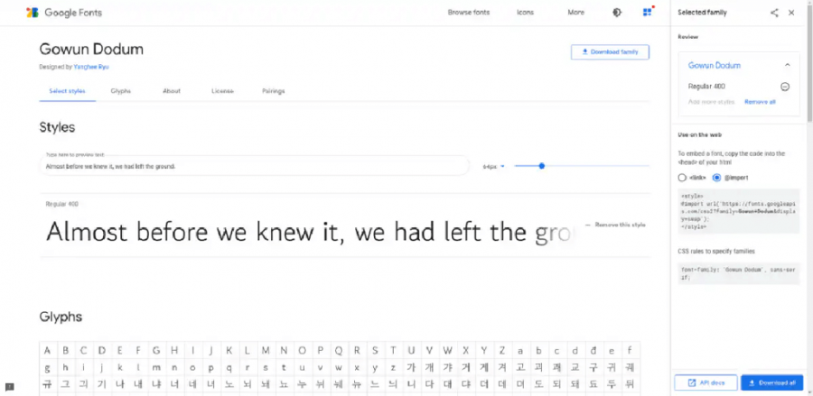 google fonts